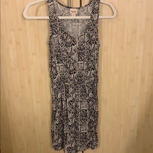 Patterned Black and White Summer Dress